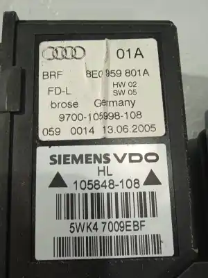 Автозапчасти б/у регулятор стекла заднего левого за audi a4 b7 avant (8ed) 2.0 tdi 16v ссылки oem iam 8e0959801a  