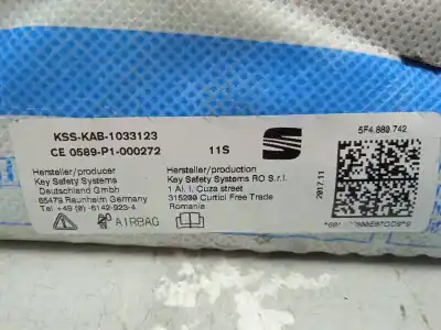Second-hand car spare part front right curtain airbag for seat leon (5f1) style visio oem iam references 5f4880742 Second-hand car spare part front right curtain airbag for seat leon (5f1) style visio oem iam references 5f4880742