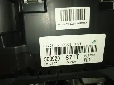 Second-hand car spare part dashboard for volkswagen passat b6 variant (3c5) 2.0 tdi 16v oem iam references 3c0920871t  
