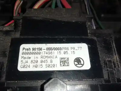 Peça sobressalente para automóvel em segunda mão comando de sofagem (chauffage / ar condicionado)  por skoda rapid ambition referências oem iam 5ja820045b  