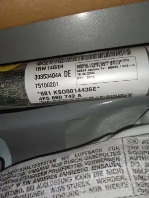 Peça sobressalente para automóvel em segunda mão airbag de cortina dianteiro direito por audi a6 berlina (4f2) 2.0 16v tfsi referências oem iam 4f5880742a