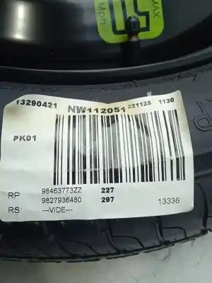 Peça sobressalente para automóvel em segunda mão estepe por ds 3 crossback so chic referências oem iam 9827936480  