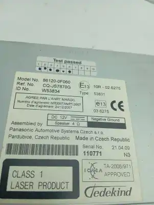 Автозапчастина б/у аудіо система / радіо cd для toyota verso (_r2_) 2.0 d-4d (aur20_) посилання на oem iam 861200f060