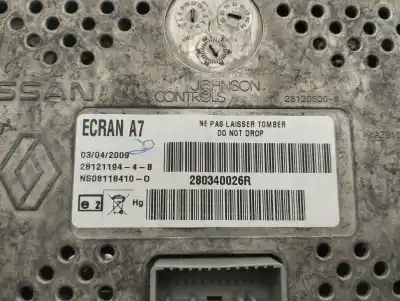 Second-hand car spare part multifunction display for renault laguna iii privilege oem iam references 280340026r  