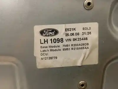 Second-hand car spare part driver left window regulator for ford c-max (cb3) 1.8 tdci turbodiesel cat oem iam references 7m51r203a29db  