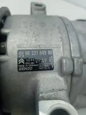 Second-hand car spare part air conditioning compressor for citroen c3 live oem iam references 9822184880  