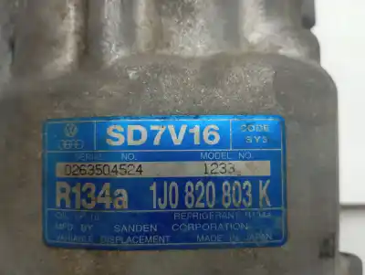 Peça sobressalente para automóvel em segunda mão compressor de ar condicionado a/a a/c por volkswagen bora berlina (1j2) highline referências oem iam sd7v161233  