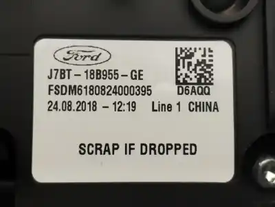 Piesă de schimb auto la mâna a doua ECRAN DISPLAY MULTIFUNCȚIONAL DISPLEI pentru FORD KA+  Referințe OEM IAM J7BT18B955GE  