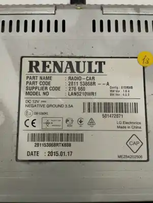 Second-hand car spare part multifunction display for renault clio iv expression oem iam references 281153868r  