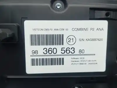 Peça sobressalente para automóvel em segunda mão quadrante por peugeot 208 (p2) active pack referências oem iam 9836056380  