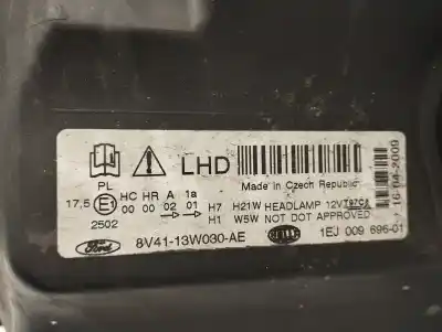 Second-hand car spare part left headlight for ford kuga (cbv) trend oem iam references 1ej00969601  