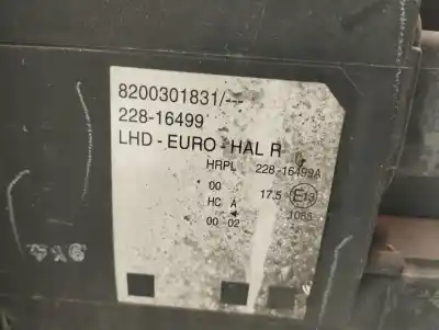 Second-hand car spare part right headlight for renault modus confort dynamique oem iam references 8200301831  