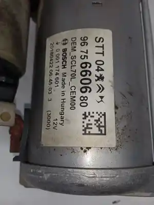 Peça sobressalente para automóvel em segunda mão motor de arranque por citroen c3 elle referências oem iam 9675660680  