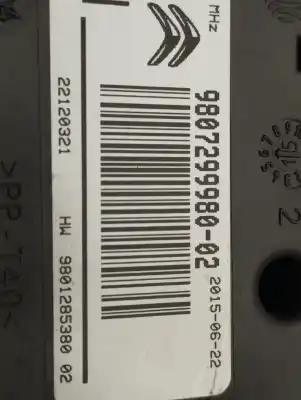 Second-hand car spare part electronic module for citroen c4 lim. feel edition oem iam references 9807299980  