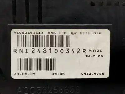 Pezzo di ricambio per auto di seconda mano pannello degli strumenti per renault megane iii berlina 5 p dynamique riferimenti oem iam 248100342r