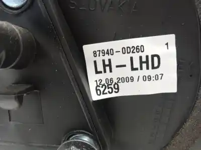 Peça sobressalente para automóvel em segunda mão espelho retrovisor esquerdo por toyota yaris active referências oem iam 879400d260  