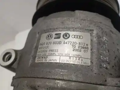 Piesă de schimb auto la mâna a doua COMPRESOR DE AER CONDIȚIONAT pentru SEAT IBIZA III (6L1)  Referințe OEM IAM 6Q0820803D  