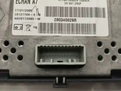 Second-hand car spare part multifunction display for renault laguna iii initiale oem iam references 280340026r  