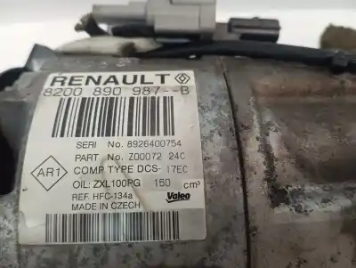 Peça sobressalente para automóvel em segunda mão compressor de ar condicionado a/a a/c por renault laguna iii initiale referências oem iam 8200890987b  
