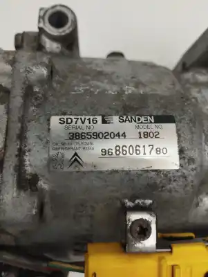 Peça sobressalente para automóvel em segunda mão compressor de ar condicionado a/a a/c por citroen xsara picasso 5p (c desde 10/1999) xsara picasso lx plus 1560 cc (1.6 ltr) /66kw referências oem iam 9686061780  