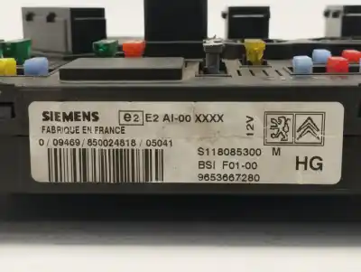 Second-hand car spare part fuse box unit for citroen c3 1.4 hdi exclusive oem iam references 9650618380  