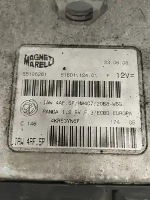 Second-hand car spare part ecu engine control for fiat panda (169) 1.2 8v dynamic oem iam references 55196261  