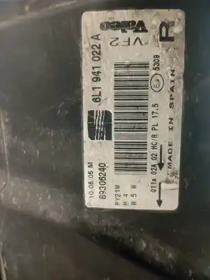 Second-hand car spare part RIGHT HEADLIGHT for SEAT IBIZA (6L1) Stella OEM IAM references 6L1941022A  