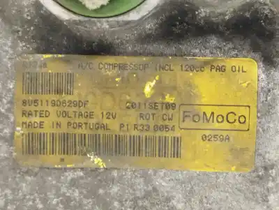 Peça sobressalente para automóvel em segunda mão compressor de ar condicionado a/a a/c por ford fiesta (cb1) titanium referências oem iam 8v5119d629df  