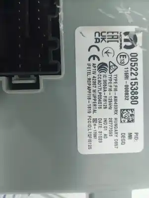 Second-hand car spare part electronic module for fiat panda (319) red oem iam references 522153880  