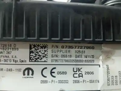 Pezzo di ricambio per auto di seconda mano kit airbag per fiat panda (319) red riferimenti oem iam   