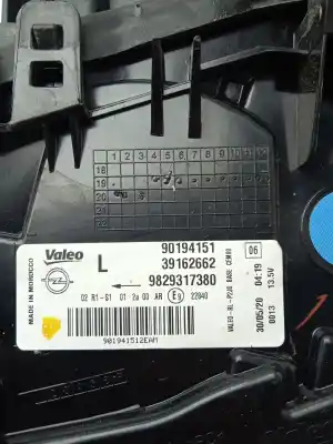 Pezzo di ricambio per auto di seconda mano lampada posteriore sinistra per opel corsa c edition riferimenti oem iam 9829317380  