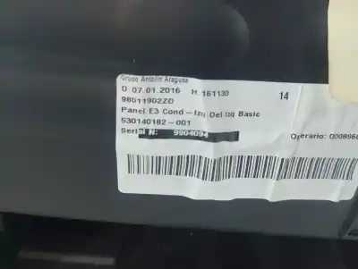 Автозапчасти б/у обивка левой передней двери за citroen c4 cactus onetone ссылки oem iam 98011902zd  