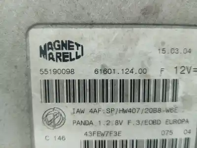 Second-hand car spare part ecu engine control for fiat panda (169) 1.2 8v dynamic oem iam references 55190098  