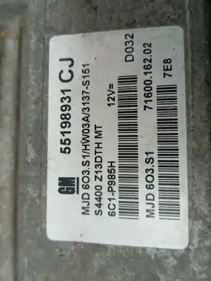 Pezzo di ricambio per auto di seconda mano centralina motore per opel corsa d enjoy riferimenti oem iam 55198931cj  