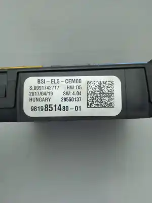 Pezzo di ricambio per auto di seconda mano scatola relè/fusibili per citroen c4 picasso attraction riferimenti oem iam 9819851480  