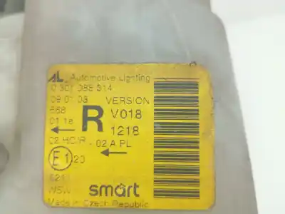 Peça sobressalente para automóvel em segunda mão farol / farolim direito por smart coupe edition bluemotion referências oem iam 0301088314  