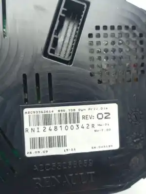 Peça sobressalente para automóvel em segunda mão quadrante por renault megane iii coupe dynamique referências oem iam 248100342r  