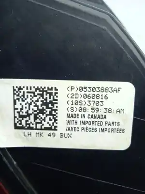 Peça sobressalente para automóvel em segunda mão farolim traseiro esquerdo por jeep compass limited 4x4 referências oem iam 05303883af  