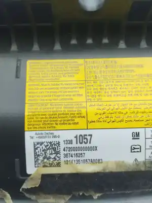 Peça sobressalente para automóvel em segunda mão airbag dianteiro direito por opel astra j lim. selective referências oem iam 13381057  