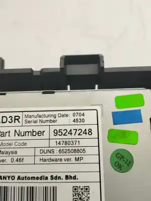 Second-hand car spare part multifunction display for opel astra j lim. selective oem iam references 95247248  