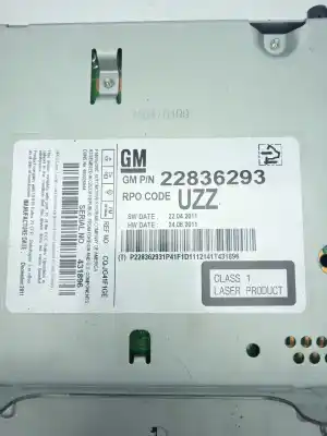 Peça sobressalente para automóvel em segunda mão sistema de áudio / rádio cd por opel astra j lim. selective referências oem iam 22836293  