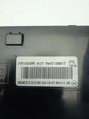 Peça sobressalente para automóvel em segunda mão comando de sofagem (chauffage / ar condicionado) por renault scenic iii expression referências oem iam 275100026r  