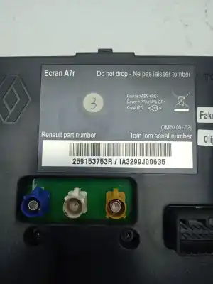 Second-hand car spare part multifunction display for renault scenic iii expression oem iam references 259153753r  