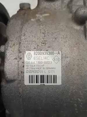 Peça sobressalente para automóvel em segunda mão compressor de ar condicionado a/a a/c por renault scenic iii expression referências oem iam 8200939386a  