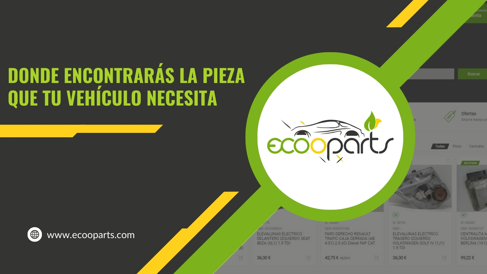 Encuentra repuestos usados con garantía, envío 24h y compromiso con el medio ambiente.                                                                