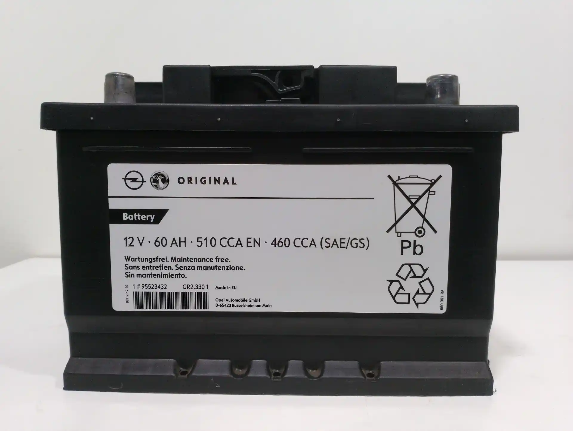 ORIGINAL GM Opel Autobatterie Starterbatterie 12V 60Ah 510 CCA EN